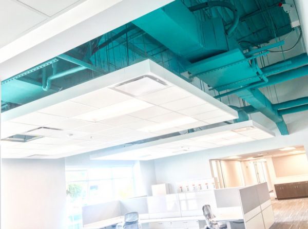 Network cabling installation in office